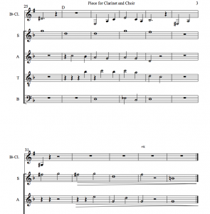 Photo: Preview 'Piece for Clarinet, Soprano & Choir